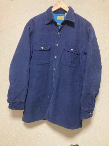 80's St. John's Bay 코듀로이 퀼팅 플란넬 셔츠