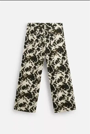 카우 패턴 와이드 레그 데님 팬츠 사이즈 38