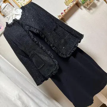 미사용 Provador 트위드 자켓 블랙 계열 두꺼운 원단 포멀 결혼식