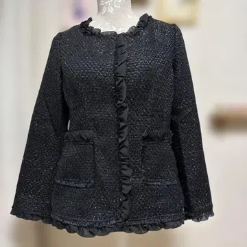 미사용 Provador 트위드 자켓 블랙 계열 두꺼운 원단 포멀 결혼식