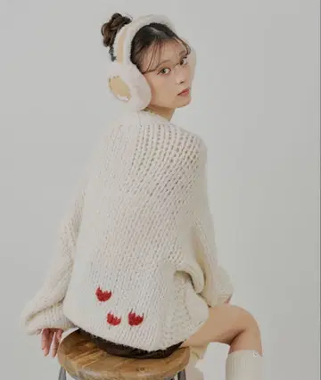 Chico 빅 케이블 루즈 미니 원피스