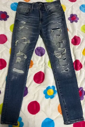 AZUL 데미지 데님 팬츠