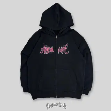 A'GEM/9 그런지 엔젤 지퍼 후드티