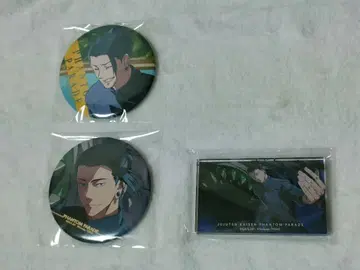 주술회전 회옥옥절 팬파레 복권 게토 스구루 캔뱃지 아크릴 블록 3점