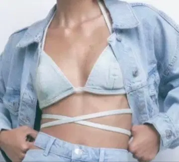 [ ZARA ] 데님 뷔스티에