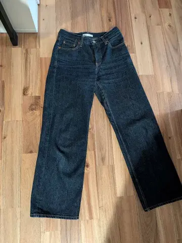 MOUSSY 스트레이트 데님 24인치 다크 블루