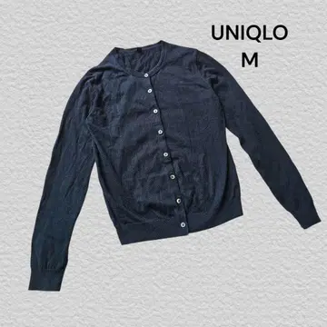 유니클로 UNIQLO 긴팔 가디건 프론트 버튼 M 블랙