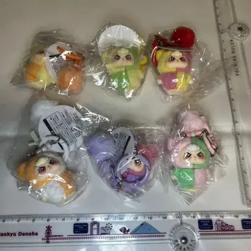 캡슐 토이 큐트 베이비 키링 6개 세트