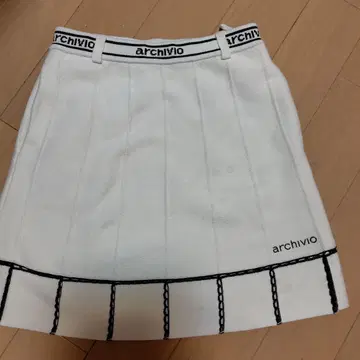 archivio 플리츠 스커트 화이트