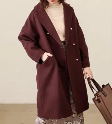 naturalcouture 펄 단추 디자인 코트