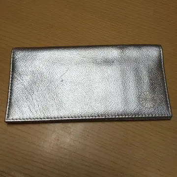 황궁 실버 가죽 장지갑 지퍼 포함