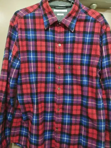 SHIPS 슬림핏 체크 플란넬 셔츠 L 사이즈