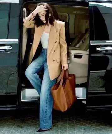 [ 미사용 ] Y 로고 빅백 브라운