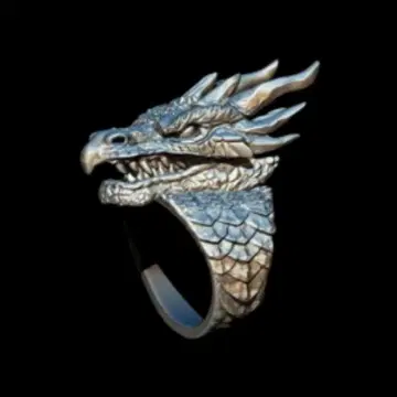 [ A027 ] 반지 남성용 실버 액세서리 드래곤 용 20호