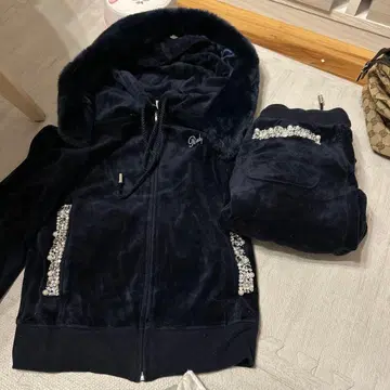 네이비 플리스 자켓 세트