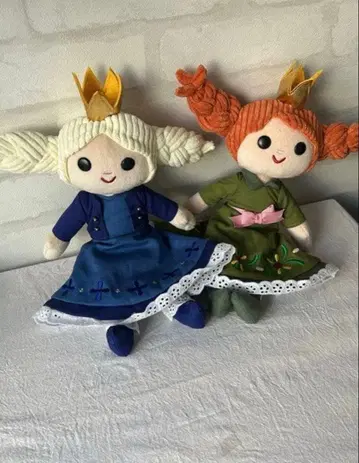 디즈니 판타지 스프링스 안나와 눈의 여왕 봉제 인형 세트 엘사