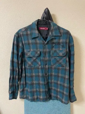 HIDESEEK 긴팔 셔츠 M 블루 계열 체크