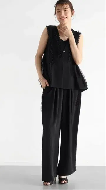 [ vin ] 튤 프릴 트윌 팬츠