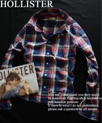 홀리스터 버튼 다운 체크 셔츠 XL 사이즈