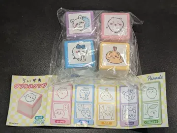 치이카와 (먼작귀) 더블 스탬프 하치와레, 토끼, 모몽가 4종 세트