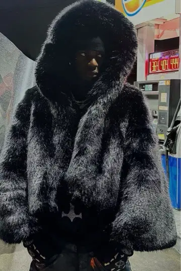 archive fur coat jacket 후드 부착 opium