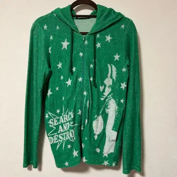 레어 Hysterie Glamour 히스테릭 걸 파일 원단 후드티