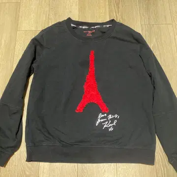 KARL LAGERFELD 에펠탑 자수 맨투맨 M