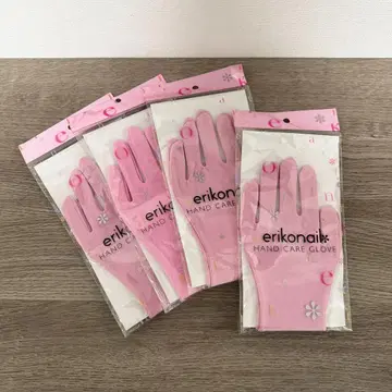 erikonail 핸드 케어 글로브 핑크 4개 세트