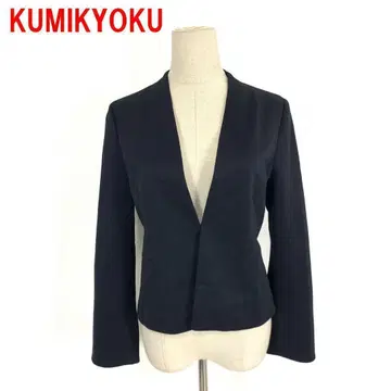 A6287 쿠미교쿠 노카라 자켓 네이비 폴리에스테르 코튼 3