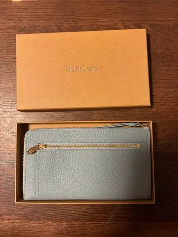 미니 L자 지갑 블루 그레이