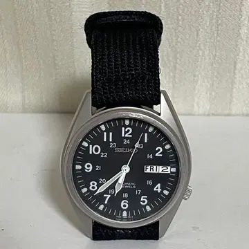 세이코 자동 와인딩 손목시계 블랙