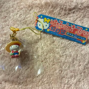 여름방학 산 버전 헬로키티 밀짚모자 스트랩