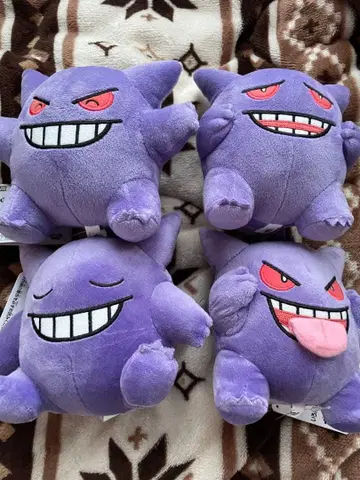 포켓몬스터 여러 가지 얼굴 봉제 인형 겐가 총 4종 세트 포켓몬