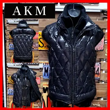 정가 8만 AKM 다이아 퀼트 레이어드 다운 베스트 L 블랙