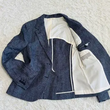 MARGARET HOWELL 테일러드 자켓 린넨 혼방 헤링본 무늬