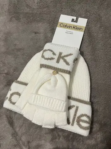 새상품 Calvin Klein 캘빈클라인 니트 모자 장갑 기프트 세트
