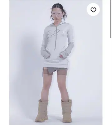 fuguihua 후드티 원피스 화이트