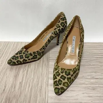 PELLICO 레오파드 무늬 펌프스 38 개성있는 소프트 스틸레토