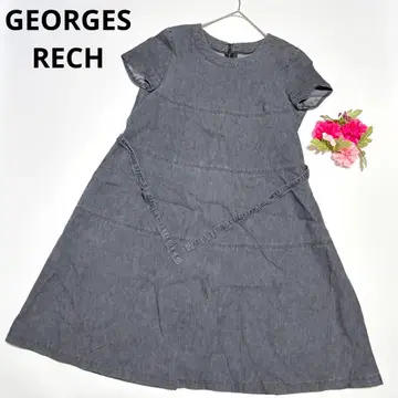 GEORGES RECH 658 데님풍 원피스 반팔 40 사이즈