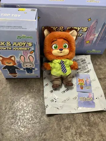 TOPTOY 주토피아 봉제 인형 키링 디즈니 닉 부속품 완비