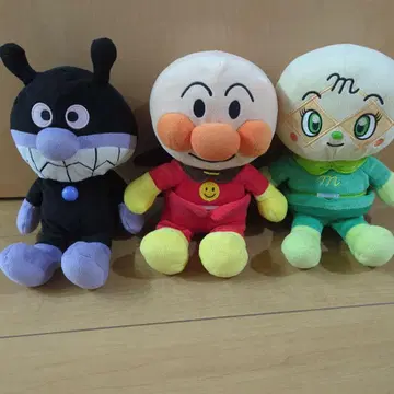 호빵맨 봉제 인형 3체 세트