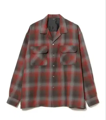 빔즈 오픈 카라 옴브레 셔츠