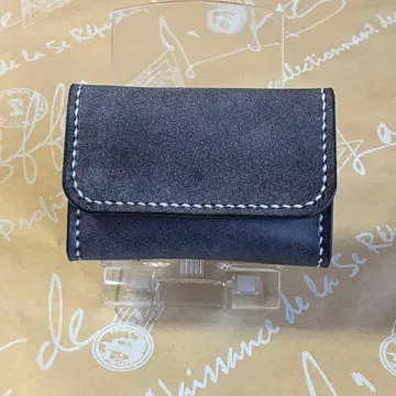 E66 [로로 가죽 소가죽] 미니 지갑 동전 지갑 코인 케이스 핸드메이드