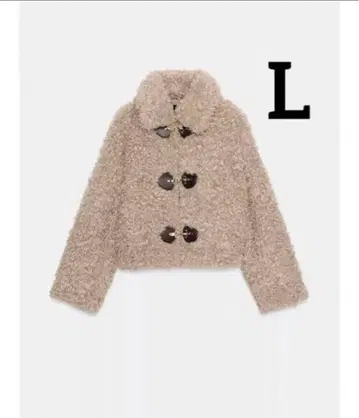 ZARA 토글 버튼 인조 모피 자켓 L