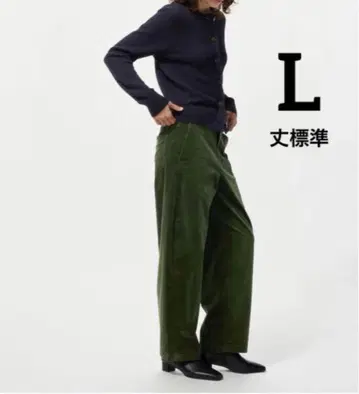 미사용 새상품 유니클로 코듀로이 커브 팬츠 (기장 표준) L 코토니에