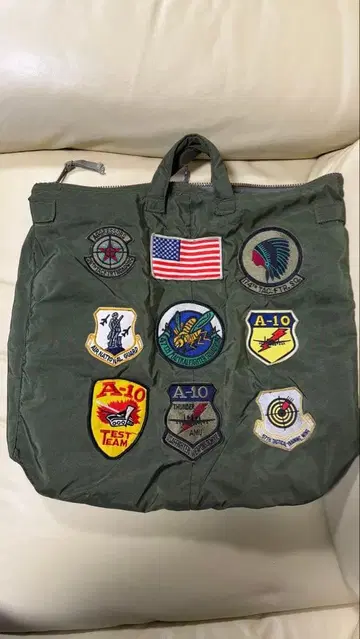 미군 실물 1985년제 헬멧 백 A-10 외 레어 패치