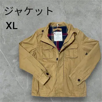 베이지 XL 자켓 프론트 포켓 부착