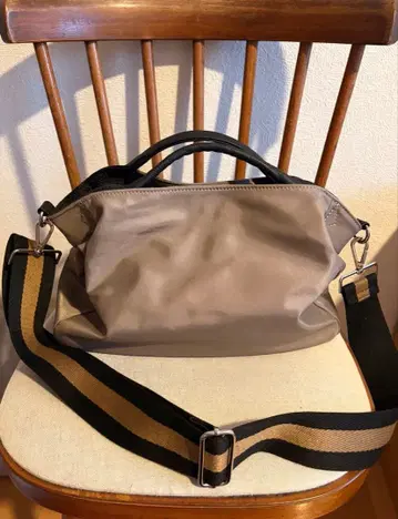 나일론 토트백 베이지