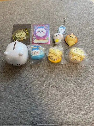 [미사용 새상품] 치이카와 하치와레 토끼 가챠 카드 저금통 묶음 판매