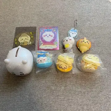 [미사용 새상품] 치이카와 하치와레 토끼 가챠 카드 저금통 묶음 판매